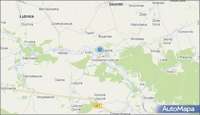 mapa Królewska Grobla, Królewska Grobla na mapie Targeo